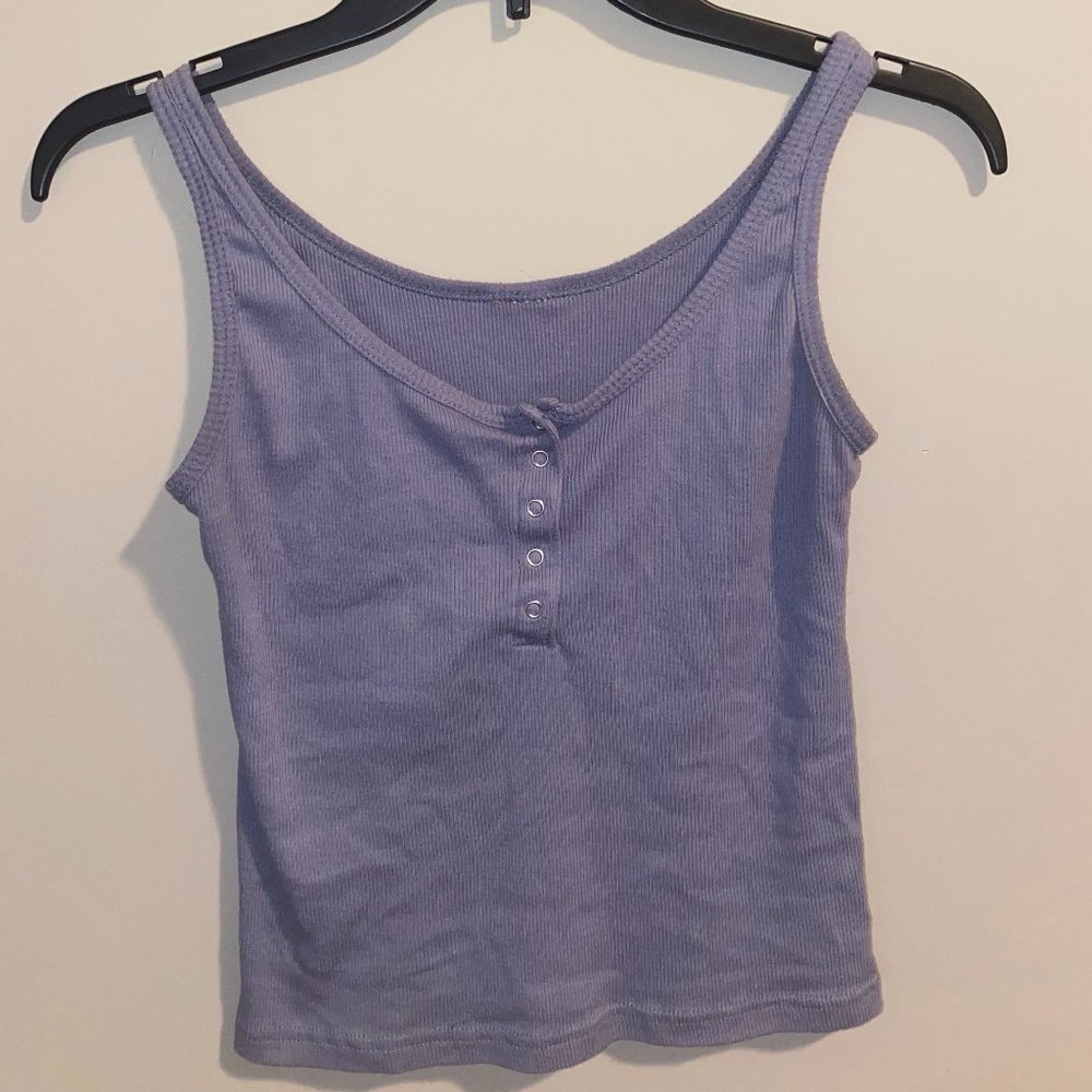 Small soft blue tank top. Super soft.